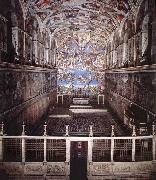 Michelangelo Buonarroti Interior of the Sistine Chapel oil painting picture wholesale